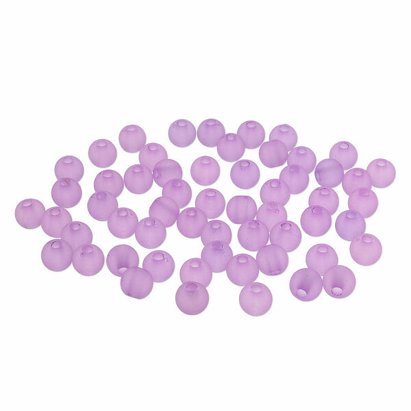 Бусины полупрозрачные 2006 матовые, 6мм, 20гр (170+/-10шт) Astra&Craft(013 сиреневый)