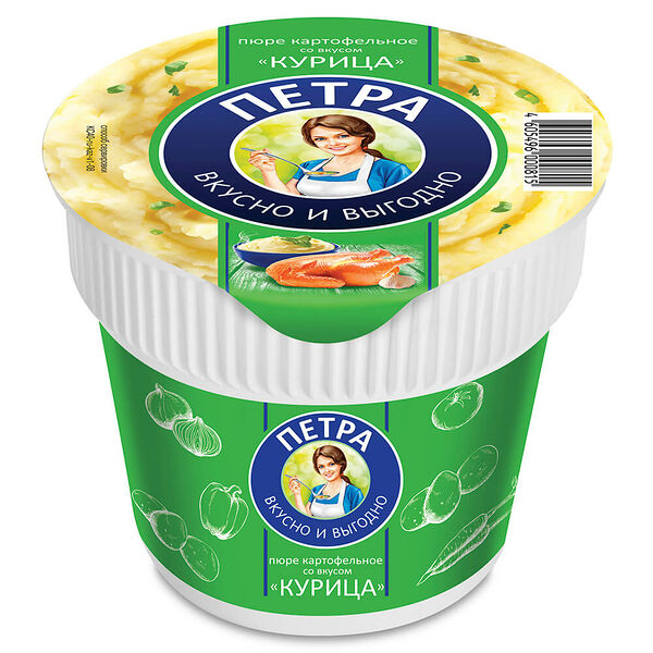 Картофельное пюре быстрого приготовления Петра с куриным вкусом 35г