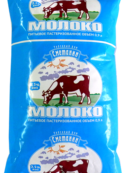 Молоко Торговый дом Сметанин пастеризованное 2.5% 900 мл