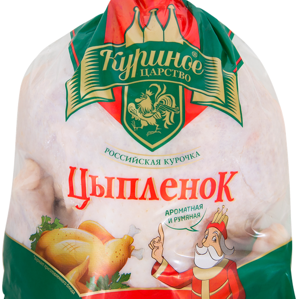 Тушка цыпленка-бройлера КУРИНОЕ ЦАРСТВО 1с ГОСТ охл. пакет вес до 2.3 кг