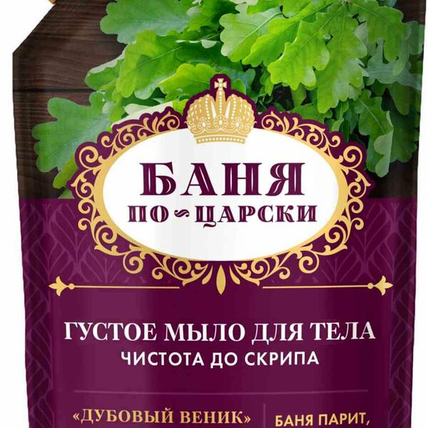 Густое мыло для тела Баня по-царски Дубовый веник