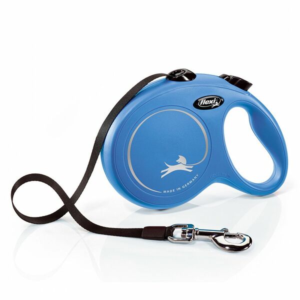 Flexi рулетка New Classic для собак до 50 кг (5 м лента) L, Синий