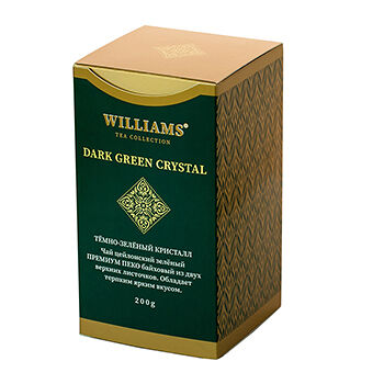 Чай зеленый WILLIAMS Dark green crystal Премиум Пеко цейлонский, листовой 200 г