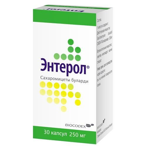 Энтерол капсулы 250 мг 30 шт флакон