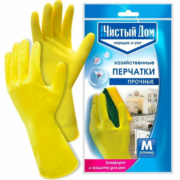 Перчатки латексные M Чистый Дом