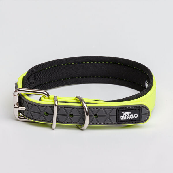 Ошейник из биотана с неопреном для собак, 2х45 см, желтый