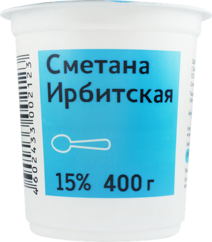 

Сметана Ирбитская 15% 400 г