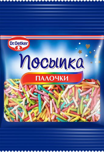

Посыпка кондитерская Dr.Oetker Палочки цветная 10 г