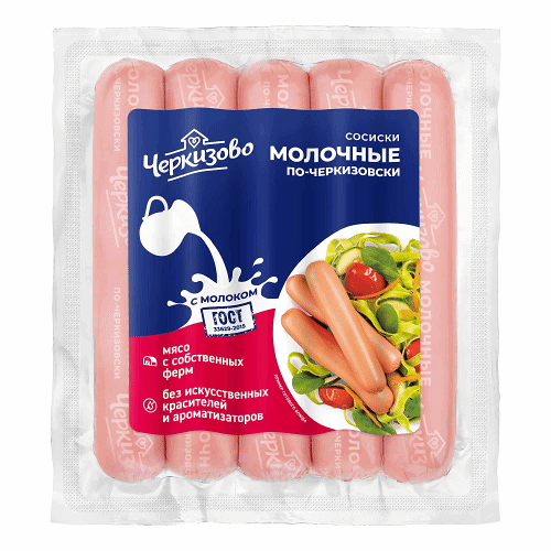 Сосиски Молочные По-Черкизовски Черкизово 250г