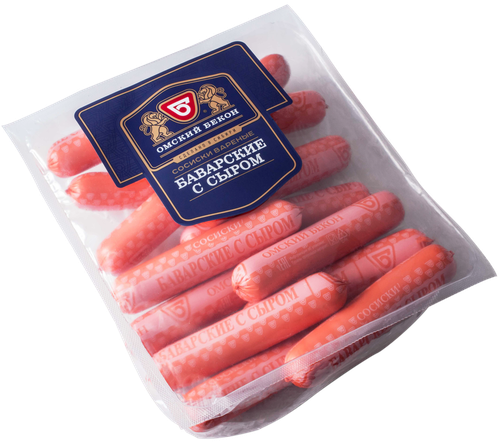 

Сосиски Омский Бекон Баварские с сыром вес