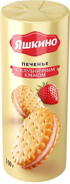

Печенье Яшкино с клубничным кремом 190 г