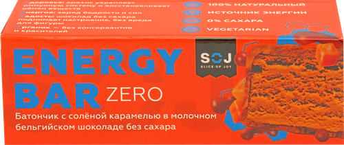 

Батончик Energy Bar Zero с соленой карамелью в молочном бельгийском шоколаде 45 г