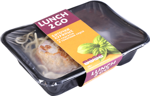 

Биточки куриные Lunch 2 GO со спагетти 200 г