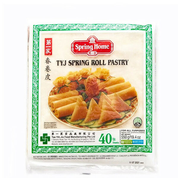 Тесто для Спринг Роллов 40 листов 215х215, 550 г (Зел. Сингапур)