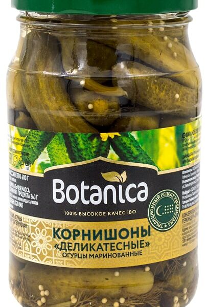 Огурцы Botanica маринованные Корнишоны Деликатесные 720мл