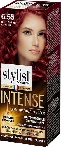 Крем-краска для волос STYLIST COLOR PRO Intense 6.55 Интенсивный красный