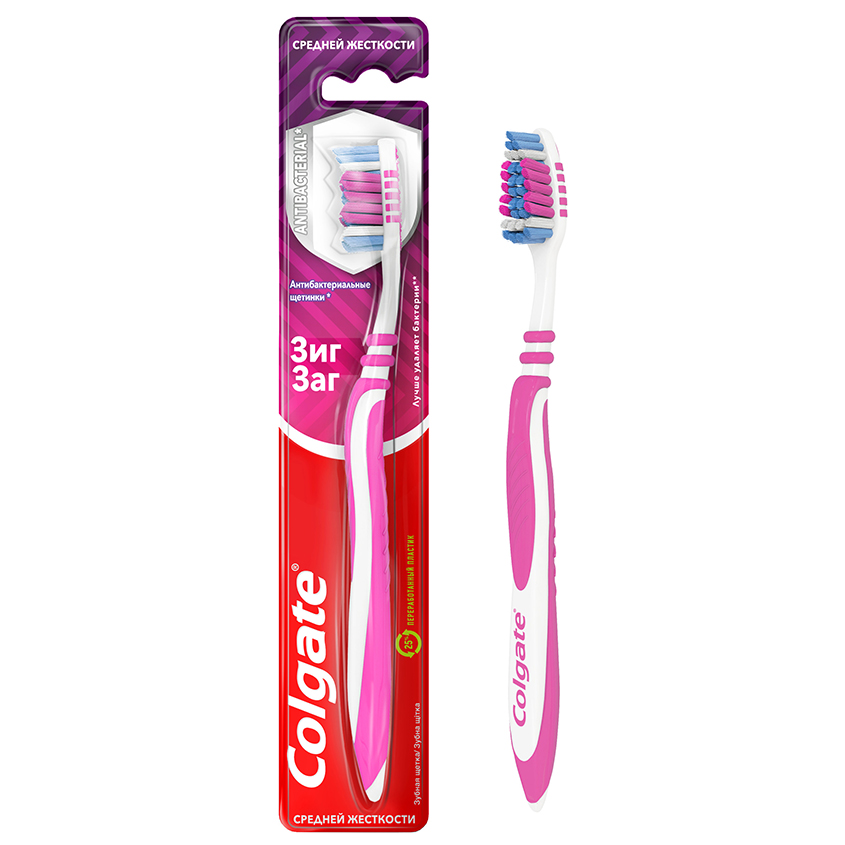 

Зубная щетка Colgate ЗигЗаг средней жесткости цвет в ассортименте