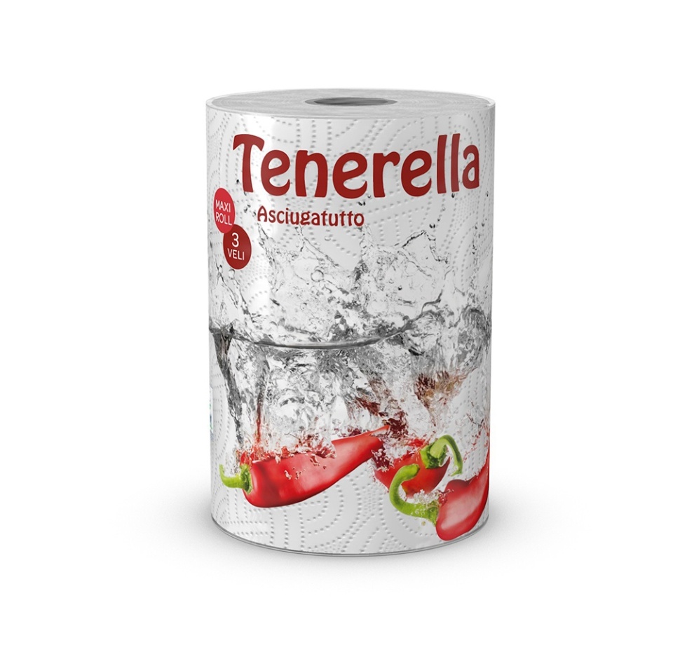 

Полотенце бумажное белое с тиснением 3-слойное, Tenerella, 140 листов, 1 шт., Италия