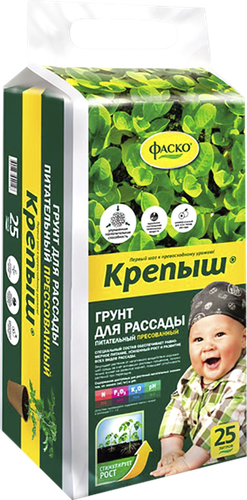 

Грунт питательный для рассады ФАСКО Крепыш, 25л