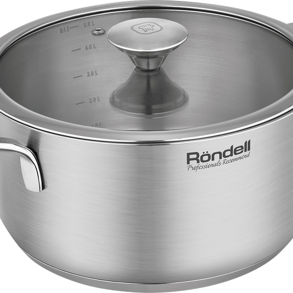 Кастрюля RONDELL Modern, нержавеющая сталь, индукция, 4.8л, Арт. 1748-RD-01