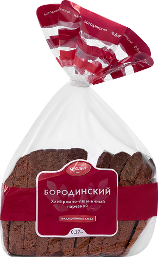 Хлеб Ярхлеб Бородинский в нарезке, 270г