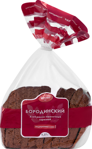 

Хлеб Ярхлеб Бородинский в нарезке, 270г