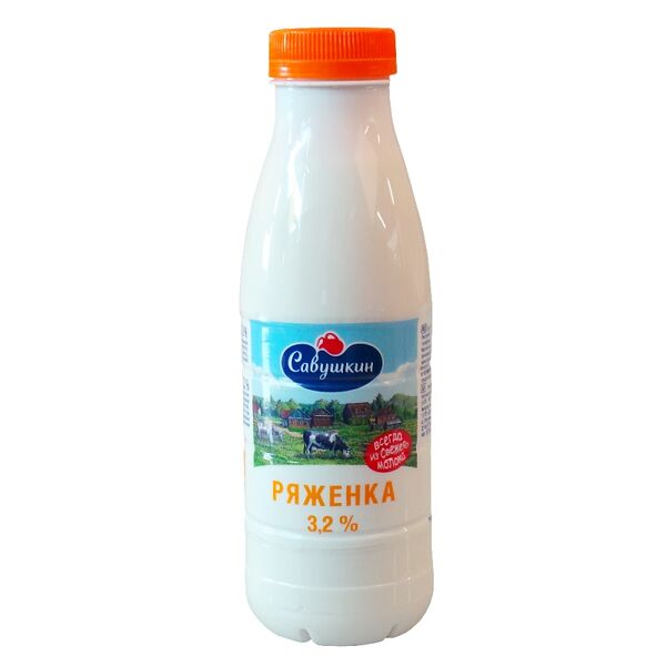 Ряженка 2,0% наполн печеное яблоко-корица 420г пэт Савушкин продукт