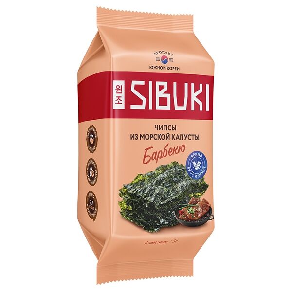 Морская капуста Сибуки сушеная корейское барбекю