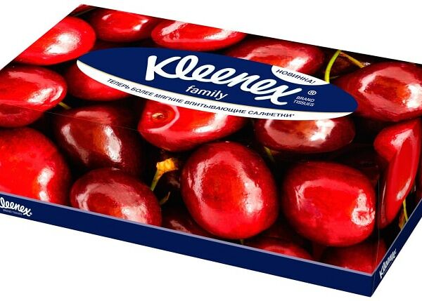 Салфетки бумажные Kleenex Family косметические 2 слоя 150шт