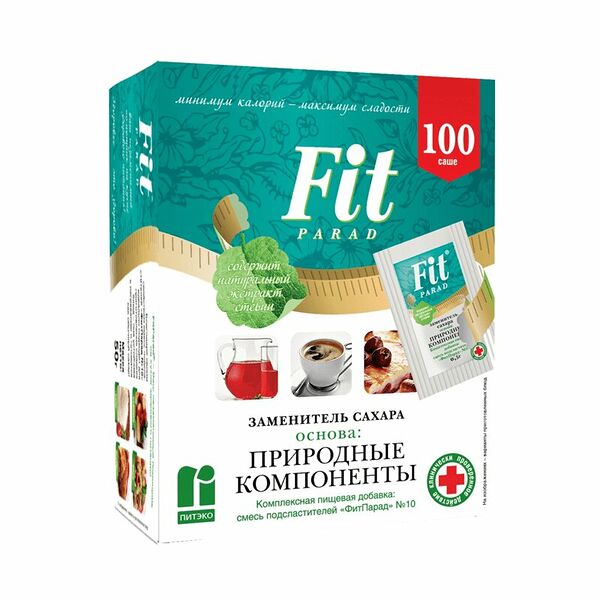 Заменитель сахара Fit Parad №10 в стиках 100 шт 