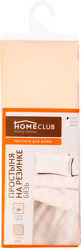 

Простыня на резинке Homeclub Бежевая, бязь, хлопок 90х200 см, в ассортименте