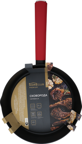 

Сковорода HOMECLUB Chef глубокая антипригарное покрытие кованый алюминий индукция 24 см