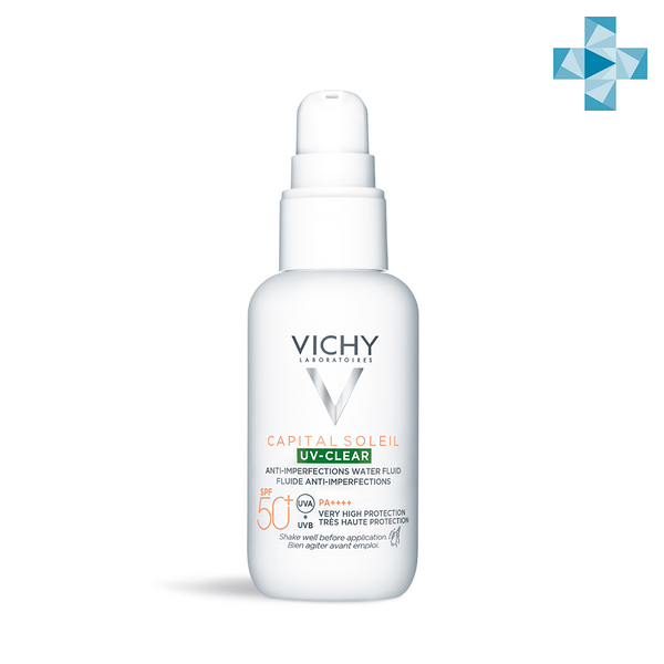 Виши Капсолей УВ-Клиар Флюид солнцезащитный невесомый для лица против несовершенств SPF50+ 40мл