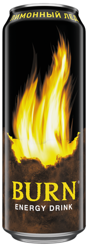 

Напиток энергетический Burn Lemon ice сильногазированный 449 мл