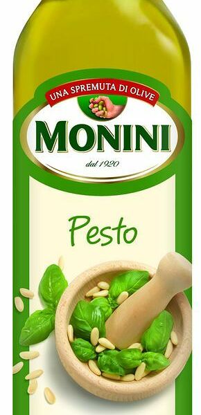 Масло оливковое Monini Extra Virgin нерафинированное с ароматом песто, 250мл