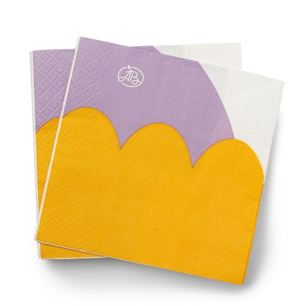 Салфетки бумажные Азбука Вкуса Purple Celebrate 3 слоя 33х33 см 20 шт.