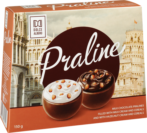 

Набор конфет DOLCE ALBERO из молочного шоколада с мягкими начинками