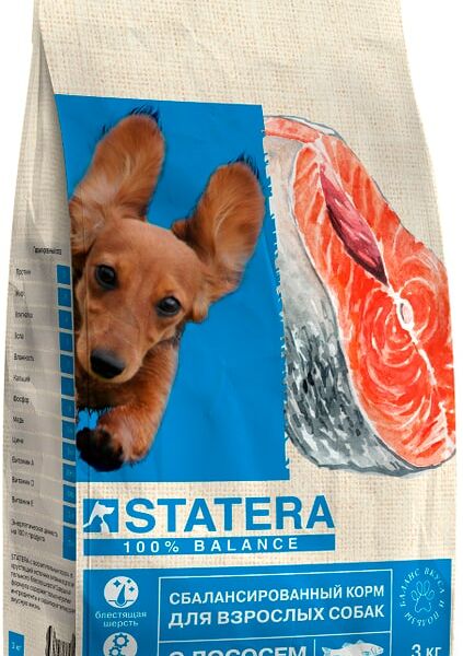Сухой корм для собак Statera с лососем 3кг