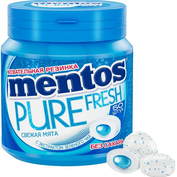 Жевательная резинка Mentos Pure Fresh Свежая мята 100г