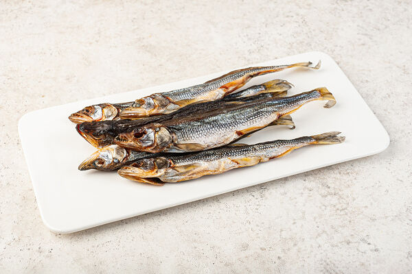 Корюшка азиатская зубастая неразделанная вяленая, вес