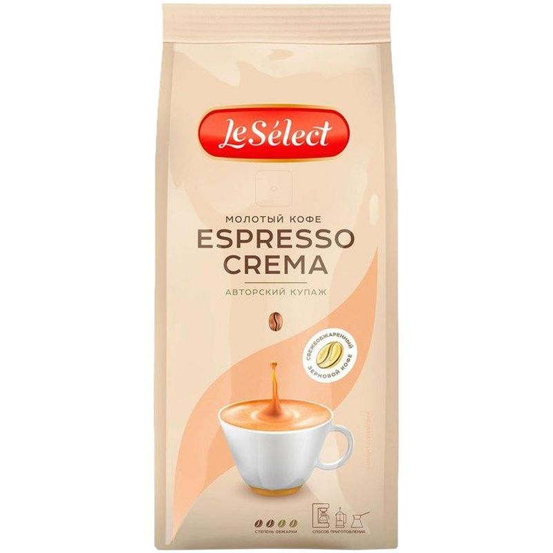 

Кофе Le Select Espresso Crema натуральный молотый 200 г