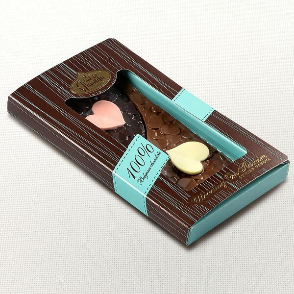 Шоколадная плитка Два сердца 80 г