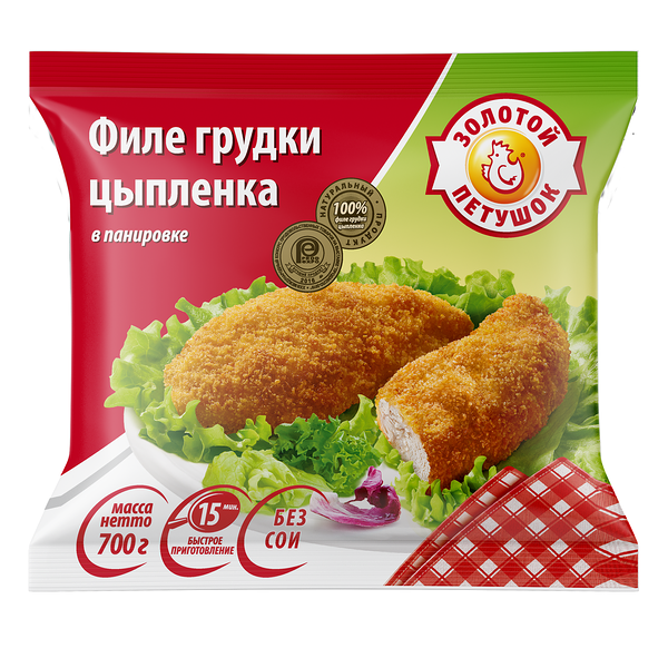Филе грудки цыпленка Золотой Петушок в панировке