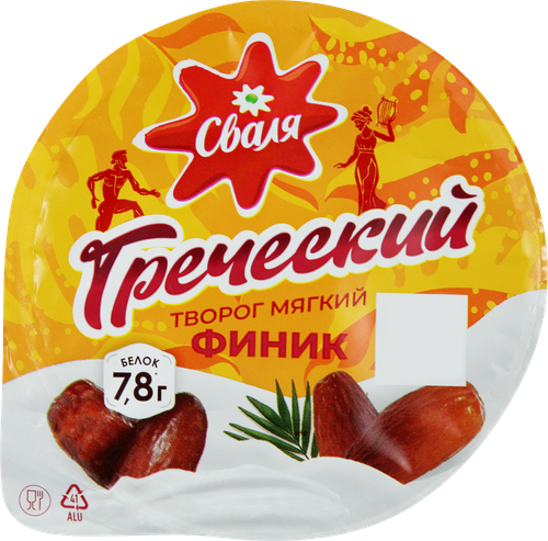 

Творог СВАЛЯ Греческий финик 3,5%, без змж, 130г