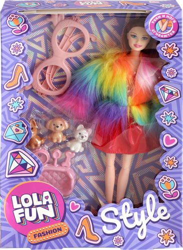 

Набор игровой LOLA FUN Кукла-модница с питомцами, 9 предметов, Арт. GN019-C