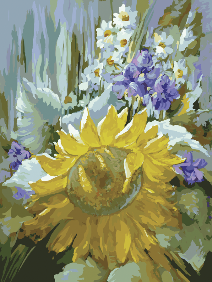 

Картина по номерам БЕЛОСНЕЖКА 30х40см, микс 1, холст