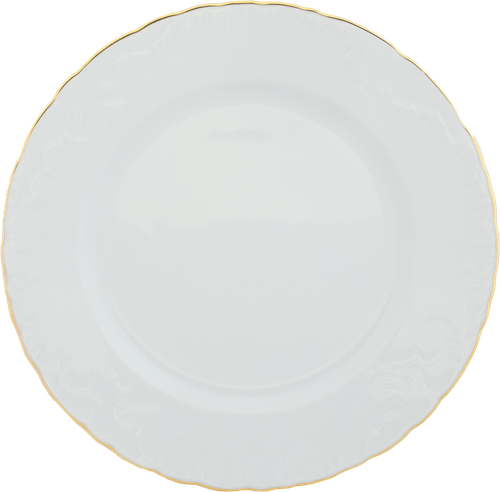 

Тарелка обеденная Cmielow Rococo 25 см платиновая отводка, фарфор