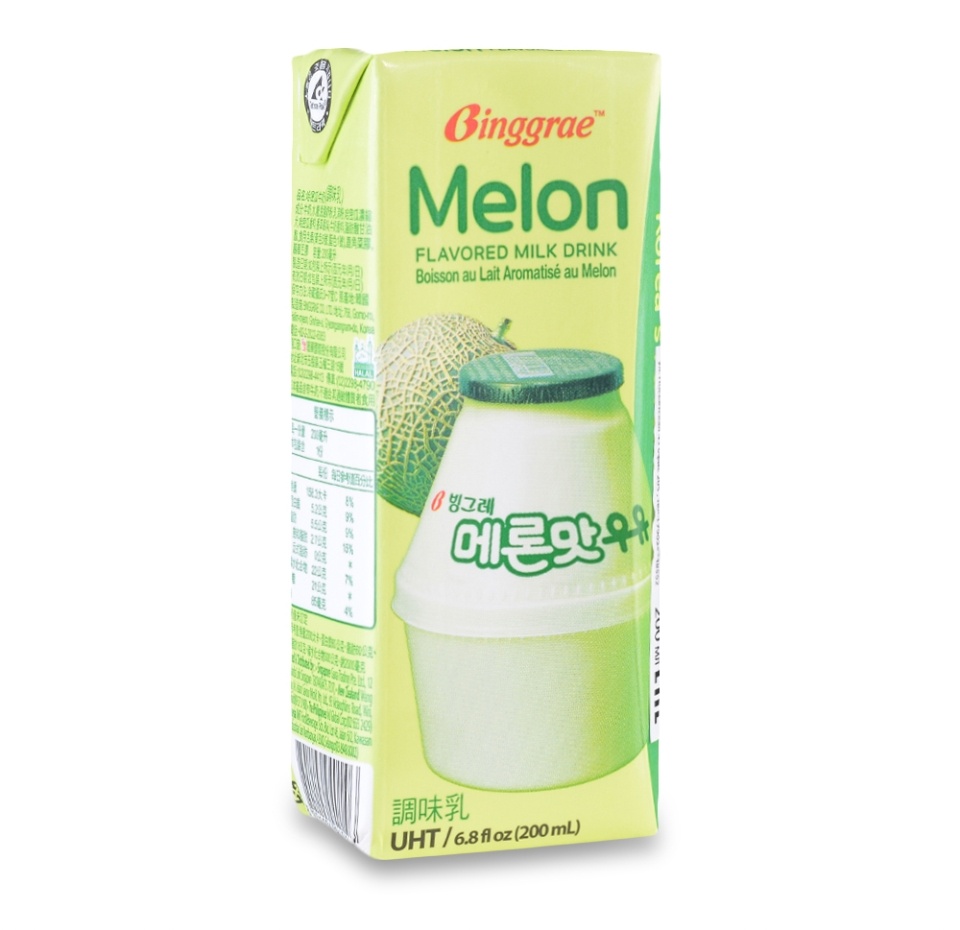 

Коктейль молочный Binggrae Дыня 2,7% Binggrae 0.2л Южная Корея, БЗМЖ