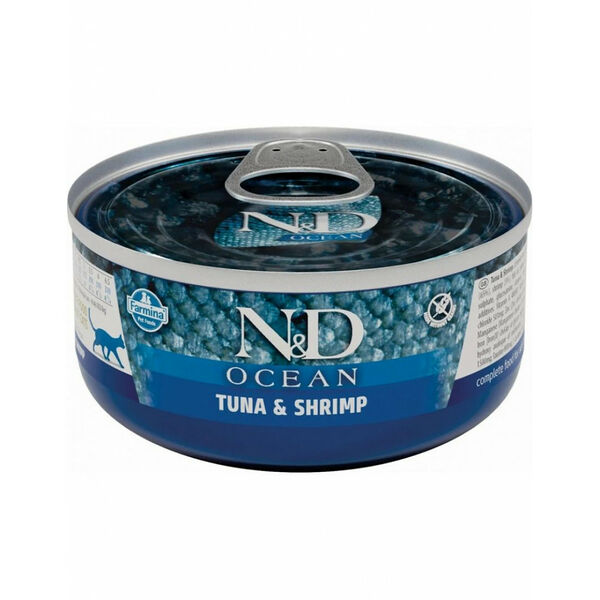 Farmina N&d ocean Tuna & Shrimp беззерновой корм, тунец и креветки 70 г