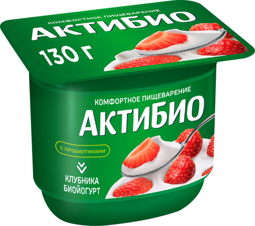 

Йогурт АктиБио с клубникой 2.9% 130 г